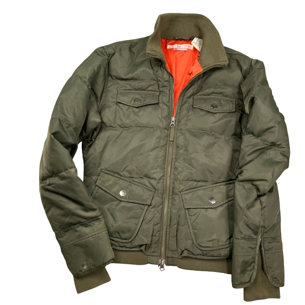 Triple Five Soul Puffer Jacket Womens Small Olive Green Down Military Bomber